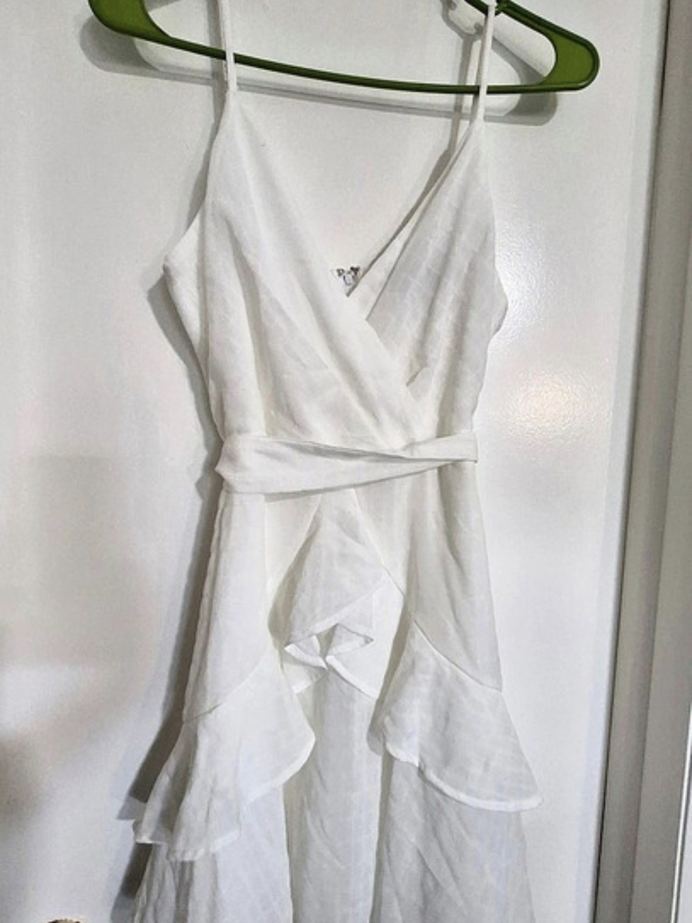 White Wrap Mini Dress